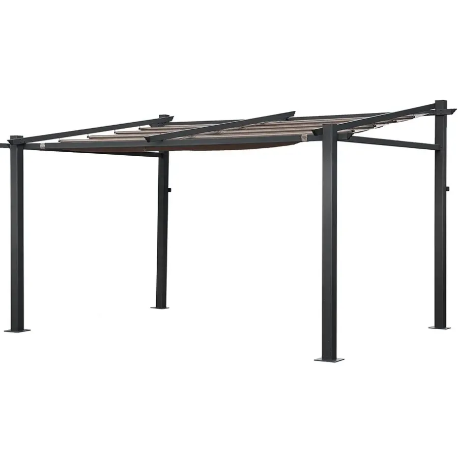 Terrasoverkappingen-Happy Garden Pergola FRÉJUS - Bruin - Aluminium