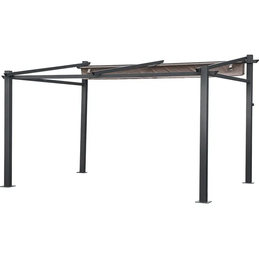 Terrasoverkappingen-Happy Garden Pergola FRÉJUS - Bruin - Aluminium