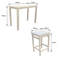 Happy Garden Staand eten ARUBA - Beige - Acacia