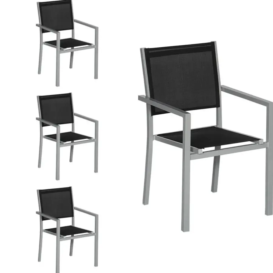 Happy Garden Stoel - Grijs - Aluminium