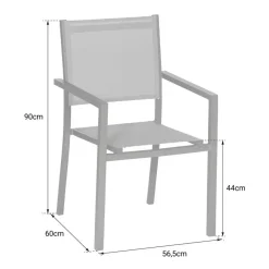 Happy Garden Stoel - Grijs - Aluminium
