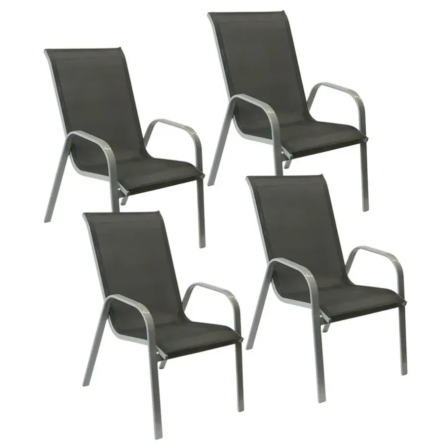Happy Garden Stoel MARBELLA - Grijs - Aluminium