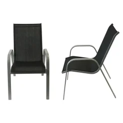 Happy Garden Stoel MARBELLA - Zwart - Aluminium