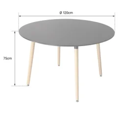 Ronde Eettafels-Happy Garden Tabel MARTHA - Wit - MDF