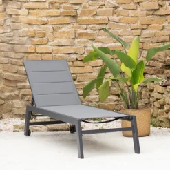 Ligbedden-Happy Garden Transat BARBADOS - Grijs - Aluminium
