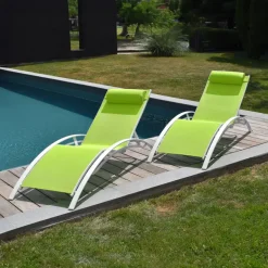 Ligbedden-Happy Garden Transat GALAPAGOS - Groen - Aluminium