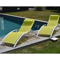 Ligbedden-Happy Garden Transat GALAPAGOS - Groen - Aluminium