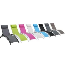 Ligbedden-Happy Garden Transat GALAPAGOS - Zwart - Aluminium