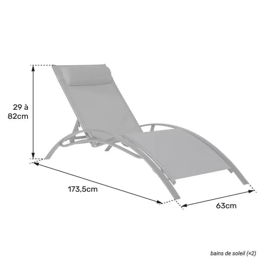 Happy Garden Transat GALAPAGOS - Grijs - Aluminium