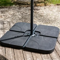 Parasolvoeten-Happy Garden Zonnescherm QUIBERON - Zwart - Plastic