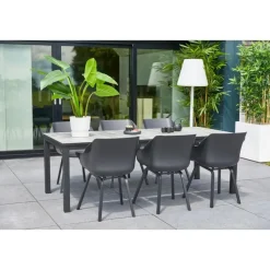 Tuintafels-Hartman Comino dining tuintafel 223x105 cm. - Keramiek/Grijs