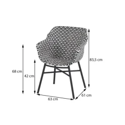 Hartman Delphine dining stoel white - black