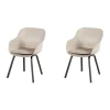 Hartman Le Soleil Element dining armstoel - Soft Taupe/Black - 2 st.