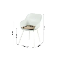 Hartman Le Soleil Element dining armstoel - Cotton white - 4 st.