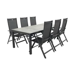 Tuinsets-Hartman Napoli/Comino verstelbare tuinset (7-delig) - 223x105 cm