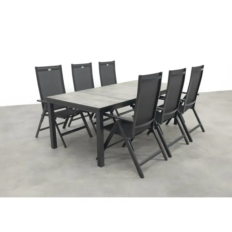 Tuinsets-Hartman Napoli/Comino verstelbare tuinset (7-delig) - 223x105 cm