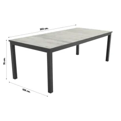 Tuinsets-Hartman Napoli/Comino verstelbare tuinset (7-delig) - 223x105 cm