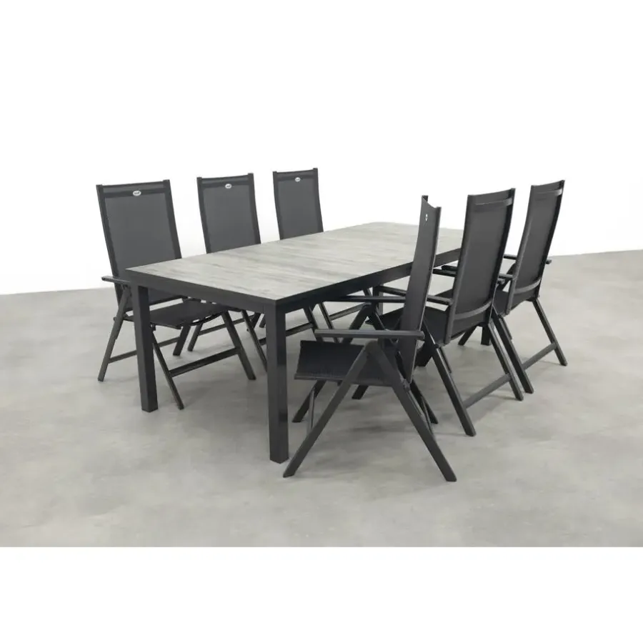 Tuinsets-Hartman Napoli/Comino verstelbare tuinset (7-delig) - 223x105 cm