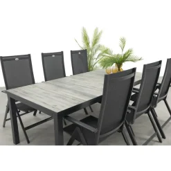 Tuinsets-Hartman Napoli/Comino verstelbare tuinset (7-delig) - 223x105 cm