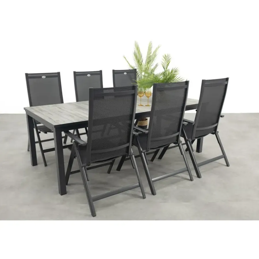 Tuinsets-Hartman Napoli/Comino verstelbare tuinset (7-delig) - 223x105 cm