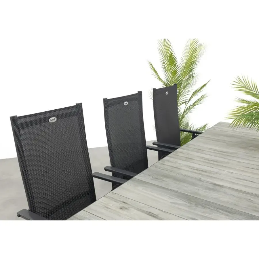 Tuinsets-Hartman Napoli/Comino verstelbare tuinset (7-delig) - 223x105 cm