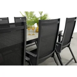 Tuinsets-Hartman Napoli/Comino verstelbare tuinset (7-delig) - 223x105 cm