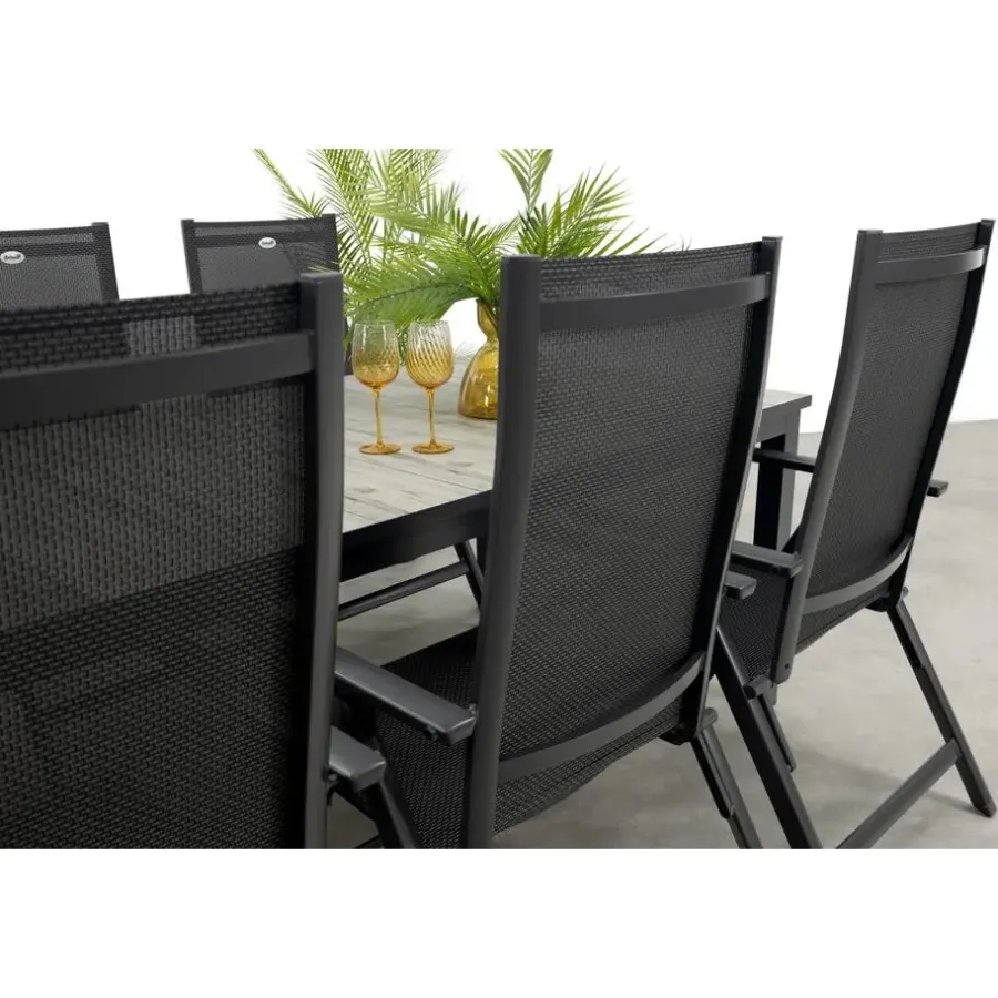 Tuinsets-Hartman Napoli/Comino verstelbare tuinset (7-delig) - 223x105 cm