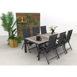 Tuinsets|Tuinsets-Hartman Napoli/Kings tuinset antraciet - 220x100 cm