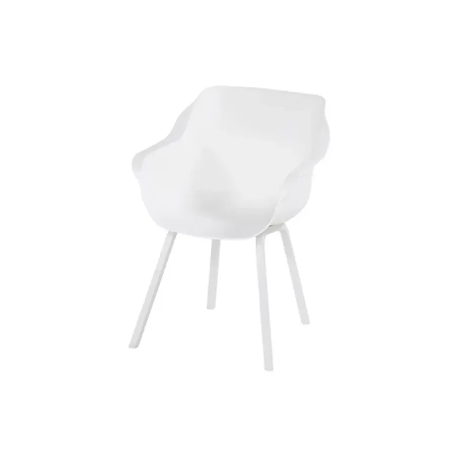 Tuinstoelen-Hartman Sophie Element dining armstoel- wit - 4 st.