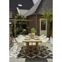 Tuinstoelen-Hartman Sophie Element dining armstoel- wit - 4 st.