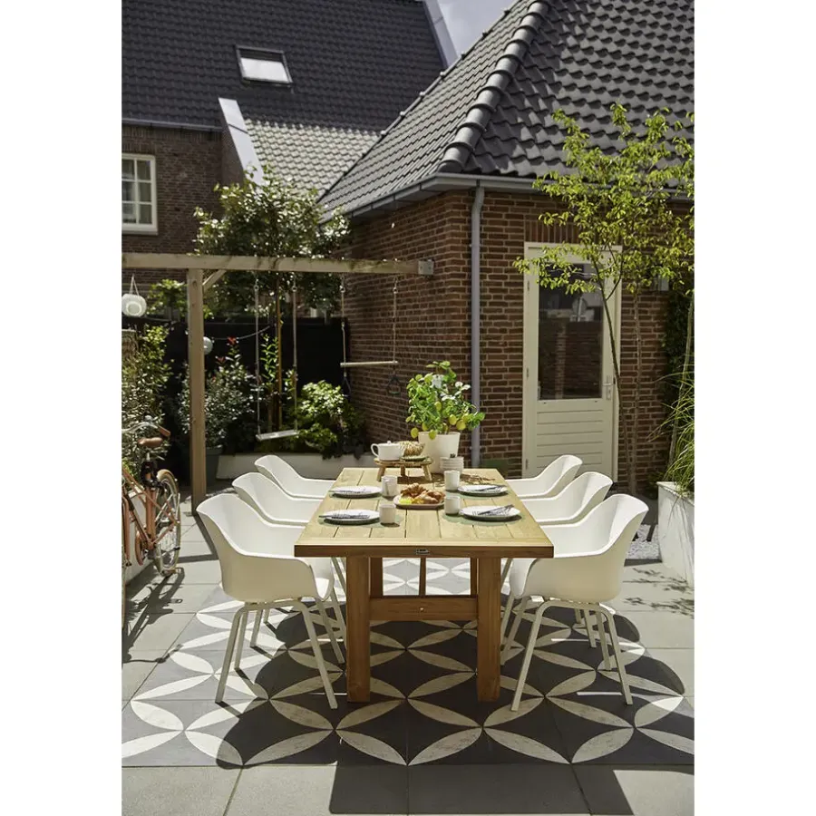 Tuinstoelen-Hartman Sophie Element dining armstoel- wit - 4 st.