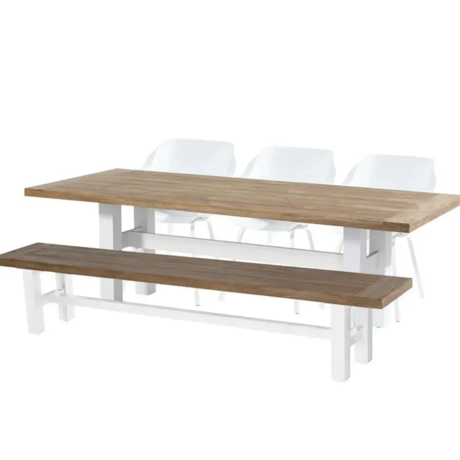 Tuinstoelen-Hartman Sophie Element dining armstoel- wit - 4 st.