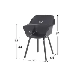 Hartman Sophie Element dining armstoel- Xerix - 4 st.