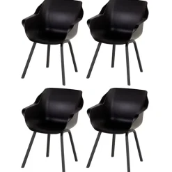 Hartman Sophie Element dining armstoel- Carbon black - 4 st.