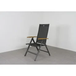 Tuinstoelen-Hartman verstelbare tuinstoel Napoli - Teak armleuning
