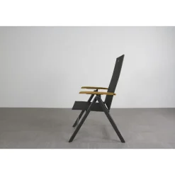 Tuinstoelen-Hartman verstelbare tuinstoel Napoli - Teak armleuning