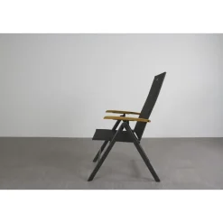 Tuinstoelen-Hartman verstelbare tuinstoel Napoli - Teak armleuning