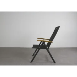 Tuinstoelen-Hartman verstelbare tuinstoel Napoli - Teak armleuning