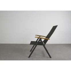 Tuinstoelen-Hartman verstelbare tuinstoel Napoli - Teak armleuning