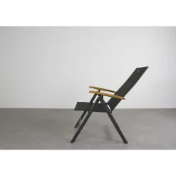 Tuinstoelen-Hartman verstelbare tuinstoel Napoli - Teak armleuning