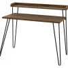 Dorel Home Haven - Bureau in walnoot look met metalen poten