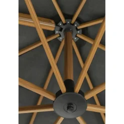 Parasols-Garden Impressions Hawaii Big Pole II parasol - 350x350 cm - l. teaklook -royal antraciet