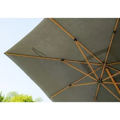 Parasols-Garden Impressions Hawaii Big Pole II parasol - 350x350 cm - l. teaklook -royal antraciet