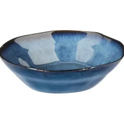 Leen Bakker HAWTHORN - Serviesset van 16 - Blauw - Steengoed
