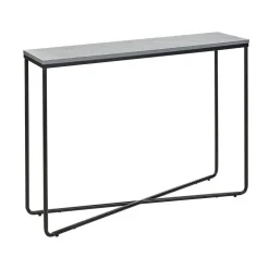 Sidetables-Beliani HAZEN - Sidetable - Grijs/Zwart- MDF