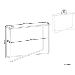 Sidetables-Beliani HAZEN - Sidetable - Grijs/Zwart- MDF