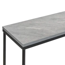 Sidetables-Beliani HAZEN - Sidetable - Grijs/Zwart- MDF