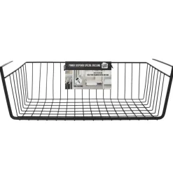 Leen Bakker HDF Hangmand voor kast - metaal - 40 x 26 x 14 cm - zwart