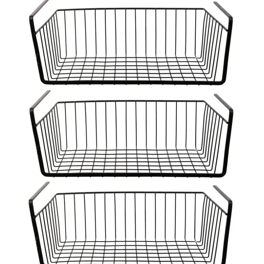 Leen Bakker HDF Hangmand voor kast - metaal - 40 x 26 x 14 cm - zwart