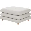 Hockers En Voetenbanken-Leen Bakker HEDEN - Ottomaan - Beige - Polyester